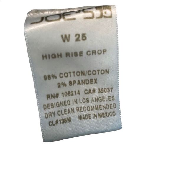 Joe's Jeans | Regina RIN High-Rise Charlie Crop Distressed Cuffed Jeans | 25 - Picture 7 of 8